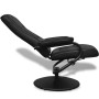 Sillón de TV con reposapiés cuero sintético sintético negro de vidaXL, Sillones - Ref: Foro24-241535, Precio: 168,63 €, Descu...