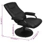 Sillón de TV con reposapiés cuero sintético sintético negro de vidaXL, Sillones - Ref: Foro24-241535, Precio: 168,63 €, Descu...