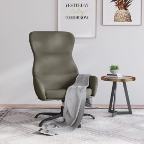 Sillón de relax de cuero sintético gris de vidaXL, Sillones - Ref: Foro24-341087, Precio: 88,99 €, Descuento: %