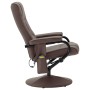 Brown synthetic leather TV armchair with footrest by vidaXL, Armchairs - Ref: Foro24-249298, Price: 151,99 €, Discount: %