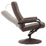 Sillón para la TV con reposapiés cuero sintético marrón de vidaXL, Sillones - Ref: Foro24-249298, Precio: 151,79 €, Descuento: %