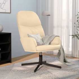 Sillón de relax de cuero sintético blanco crema de vidaXL, Sillones - Ref: Foro24-341054, Precio: 86,99 €, Descuento: %