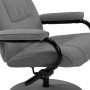 Sillón reclinable con reposapiés tela gris claro de vidaXL, Sillones - Ref: Foro24-249311, Precio: 165,56 €, Descuento: %