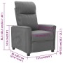 Sillón reclinable de tela gris claro de vidaXL, Sillones - Ref: Foro24-342253, Precio: 171,99 €, Descuento: %