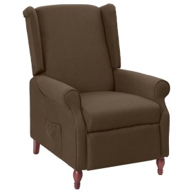 Sillón reclinable de tela marrón de vidaXL, Sillones - Ref: Foro24-342219, Precio: 197,99 €, Descuento: %