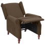 Sillón reclinable de tela marrón de vidaXL, Sillones - Ref: Foro24-342219, Precio: 197,06 €, Descuento: %