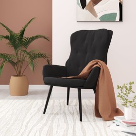 Silla de relajación de terciopelo negro de vidaXL, Sillones - Ref: Foro24-341235, Precio: 119,40 €, Descuento: %