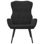 Silla de relajación de terciopelo negro de vidaXL, Sillones - Ref: Foro24-341235, Precio: 119,99 €, Descuento: %