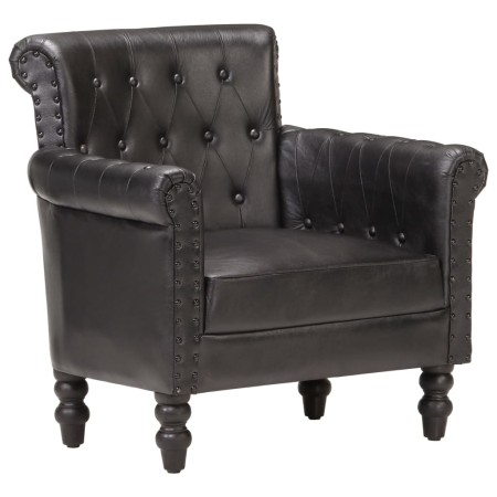 Black Genuine Goat Leather Armchair by vidaXL, Armchairs - Ref: Foro24-288288, Price: 314,99 €, Discount: %