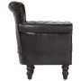 Sillón de cuero auténtico de cabra negro de vidaXL, Sillones - Ref: Foro24-288288, Precio: 315,77 €, Descuento: %