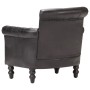 Sillón de cuero auténtico de cabra negro de vidaXL, Sillones - Ref: Foro24-288288, Precio: 315,77 €, Descuento: %