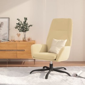 Cream White Velvet Relaxation Armchair by vidaXL, Armchairs - Ref: Foro24-341375, Price: 84,99 €, Discount: %