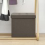 Brown synthetic linen folding storage stool by vidaXL, Folding stools and chairs - Ref: Foro24-338765, Price: 20,59 €, Discou...