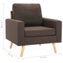 Sillón de tela marrón de vidaXL, Sillones - Ref: Foro24-288695, Precio: 194,05 €, Descuento: %