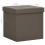 Brown synthetic linen folding storage stool by vidaXL, Folding stools and chairs - Ref: Foro24-338765, Price: 20,59 €, Discou...