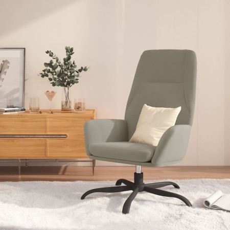 Sillón de relax de terciopelo gris claro de vidaXL, Sillones - Ref: Foro24-341366, Precio: 84,34 €, Descuento: %