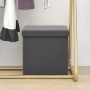 Gray PVC folding storage stool by vidaXL, Folding stools and chairs - Ref: Foro24-338782, Price: 24,62 €, Discount: %