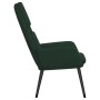 Sillón de relax de tela verde oscuro de vidaXL, Sillones - Ref: Foro24-341317, Precio: 110,36 €, Descuento: %