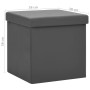 Gray PVC folding storage stool by vidaXL, Folding stools and chairs - Ref: Foro24-338782, Price: 24,62 €, Discount: %