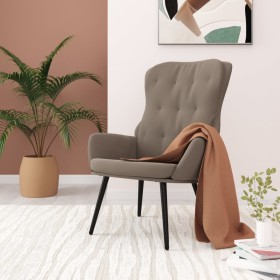 Silla de relajación de terciopelo gris claro de vidaXL, Sillones - Ref: Foro24-341229, Precio: 102,99 €, Descuento: %