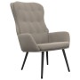 Silla de relajación de terciopelo gris claro de vidaXL, Sillones - Ref: Foro24-341229, Precio: 102,99 €, Descuento: %