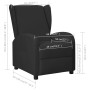 Sillón orejero reclinable de cuero sintético negro de vidaXL, Sillones - Ref: Foro24-342325, Precio: 184,53 €, Descuento: %