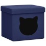 Folding stool with storage cat print blue fabric by vidaXL, Folding stools and chairs - Ref: Foro24-338758, Price: 17,50 €, D...