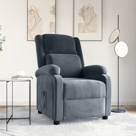 Dark Gray Velvet Recliner by vidaXL, Armchairs - Ref: Foro24-342400, Price: 214,68 €, Discount: %