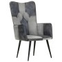 Tan Gray Genuine Leather Wing Chair by vidaXL, Armchairs - Ref: Foro24-339661, Price: 83,24 €, Discount: %