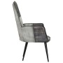 Sillón orejero de cuero auténtico gris canela de vidaXL, Sillones - Ref: Foro24-339661, Precio: 83,18 €, Descuento: %