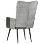 Tan Gray Genuine Leather Wing Chair by vidaXL, Armchairs - Ref: Foro24-339661, Price: 83,24 €, Discount: %