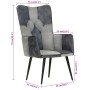 Sillón orejero de cuero auténtico gris canela de vidaXL, Sillones - Ref: Foro24-339661, Precio: 83,18 €, Descuento: %