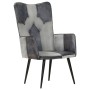 Sillón orejero de cuero auténtico gris canela de vidaXL, Sillones - Ref: Foro24-339661, Precio: 83,18 €, Descuento: %