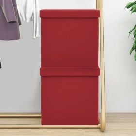 2 Pcs Red Wine Red PVC Folding Storage Stool by vidaXL, Folding stools and chairs - Ref: Foro24-338789, Price: 39,98 €, Disco...