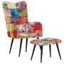 Mehrfarbiger Patchwork-Sessel aus Segeltuch mit Fußstütze von vidaXL, Sessel - Ref: Foro24-339671, Preis: 137,19 €, Rabatt: %