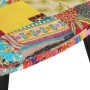 Sillón con reposapiés lona patchwork multicolor de vidaXL, Sillones - Ref: Foro24-339671, Precio: 137,99 €, Descuento: %