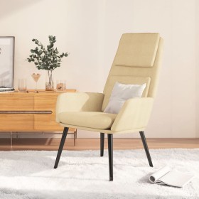 Sillón de relax de tela color crema de vidaXL, Sillones - Ref: Foro24-341314, Precio: 106,99 €, Descuento: %