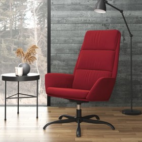 Sillón de relax de terciopelo rojo tinto de vidaXL, Sillones - Ref: Foro24-341412, Precio: 107,99 €, Descuento: %