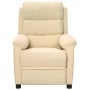 Cream Fabric Recliner by vidaXL, Armchairs - Ref: Foro24-342348, Price: 202,57 €, Discount: %