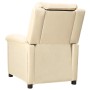 Cream Fabric Recliner by vidaXL, Armchairs - Ref: Foro24-342348, Price: 202,57 €, Discount: %