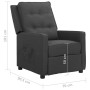 Dark Gray Fabric Recliner by vidaXL, Armchairs - Ref: Foro24-338957, Price: 197,65 €, Discount: %