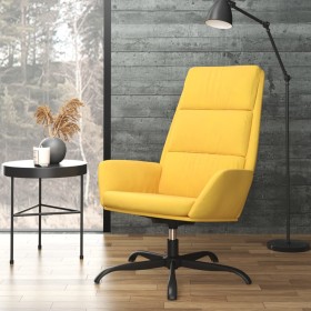 Sillón de relax de terciopelo amarillo mostaza de vidaXL, Sillones - Ref: Foro24-341414, Precio: 103,99 €, Descuento: %