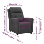 Dark Gray Fabric Recliner by vidaXL, Armchairs - Ref: Foro24-342278, Price: 204,59 €, Discount: %