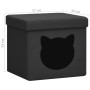 Folding stool with storage cat print black fabric by vidaXL, Folding stools and chairs - Ref: Foro24-338754, Price: 19,59 €, ...