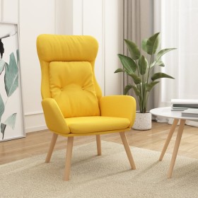 Sillón de relax de tela amarillo mostaza de vidaXL, Sillones - Ref: Foro24-341297, Precio: 115,08 €, Descuento: %