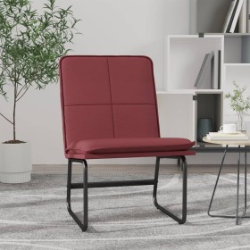 Sillón de cuero sintético rojo tinto 54x75x76 cm de vidaXL, Sillones - Ref: Foro24-351334, Precio: 64,99 €, Descuento: %