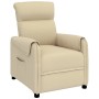 Cream Fabric Recliner by vidaXL, Armchairs - Ref: Foro24-348005, Price: 171,99 €, Discount: %