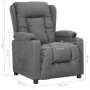 Sillón reclinable de tela gris claro de vidaXL, Sillones - Ref: Foro24-339048, Precio: 260,77 €, Descuento: %