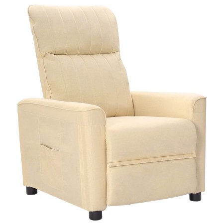 Cream Fabric Recliner by vidaXL, Armchairs - Ref: Foro24-342262, Price: 150,08 €, Discount: %