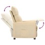 Cream Fabric Recliner by vidaXL, Armchairs - Ref: Foro24-342262, Price: 150,08 €, Discount: %